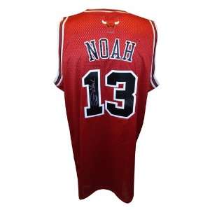 Joakim Noah Autographed Chicago Bulls (Red #13) Adidas Swingman Jersey