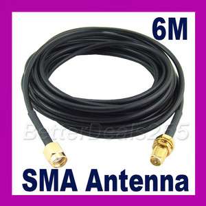 6M Antenna RP SMA Extension Cable WiFi Wi Fi Router    