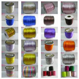 70M 1.5mm Nylon Chinese Knot Rattail Jewelry Cords Bracelet Threads 