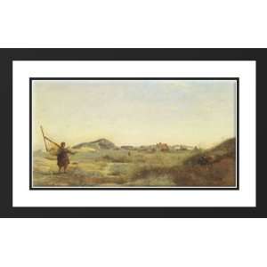 Corot, Jean Baptiste Camille 40x24 Framed and Double Matted Dunkerque 