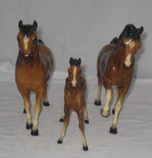 VINTAGE BREYER HORSES CHESTNUT ARABIAN FAMILY STALLION MARE & FOAL 