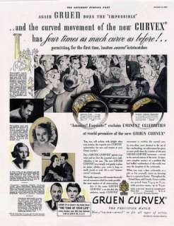 1937 AD Gruen Curvex watch peer & countess  
