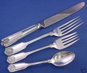 FIDDLE SHELL  TOWLE STERLING 4PC DINNER PLACE SETTING  