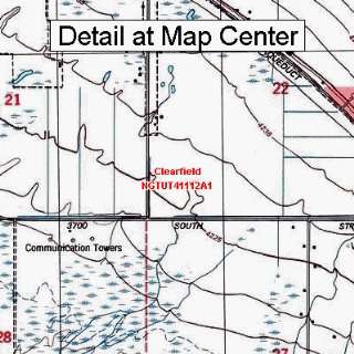 USGS Topographic Quadrangle Map   Clearfield, Utah (Folded/Waterproof 