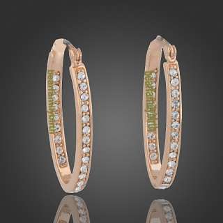 18k rose Gold GP swarovski crystal fashion earrings 759  