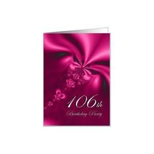  Elegant, silky, purple 106 Birthday party invitation Card 