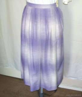 Vitg 80s JH Collectibles Summer Lt Purple Plaid Skirt 8  