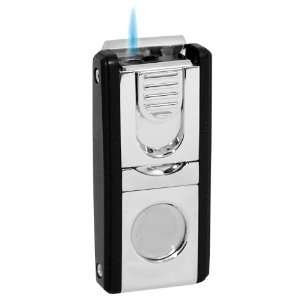  Wellington Black Gloss Torch Flame Cigar Lighter With 