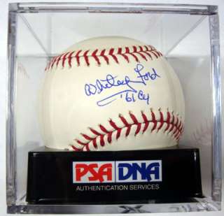 WHITEY FORD AUTOGRAPHED SIGNED MLB BASEBALL 61 CY GRADED 10 PSA/DNA 