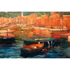  Philip Craig 36W by 24H  Anchored Boats   Portofino 