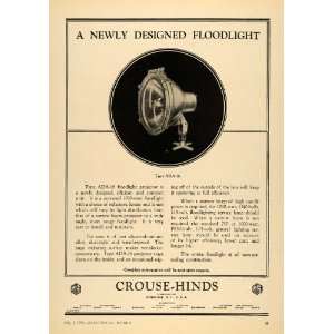  1930 Ad Crouse Hinds Floodlight Type ADA 16 Projector 