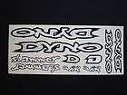 DYNO SLAMMER BICYCLE STICKERS WHITE, SILVER AND BLACK