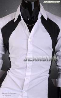   Designer Double Side Slim Dress Causal Shirts Tops S M L XL 80112 T