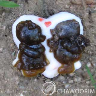 Wholesale Silicone Natural Soap Molds  Baby bear couple  
