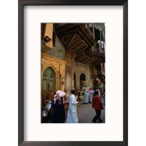  Street in Great Bazaar Khan Al Khalil, Cairo, Egypt Framed 