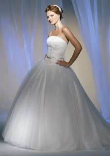 New Authentic Mori Lee 8306 White Ball Gown Tulle Size 6 Princess 