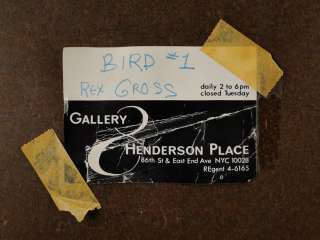 Rex Gross   New York Modernist Abstract Bird Painting  