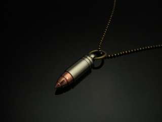 8mm Awesome Special gun Bullet Pendant Necklace 25  