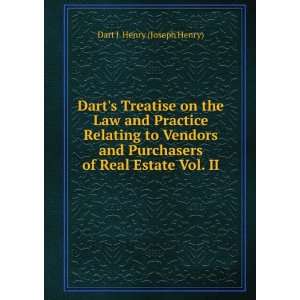   Purchasers of Real Estate Vol. II Dart J. Henry (Joseph Henry) Books