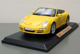 911 Porsche Carrera S Cabriolet Diecast Car 118 Yellow  