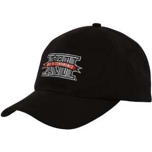  Big 12 Conference Black Peached Twill Structured 