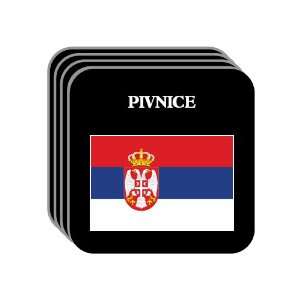 Serbia   PIVNICE Set of 4 Mini Mousepad Coasters