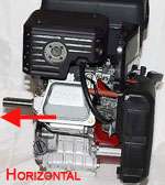 What is a HORIZONTAL crankshaft engine?