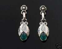 Georg Jensen Earrings Of The Year 2008 with Green Agate  