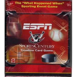    ESPN Sports Century Timeline Card Game in tin Toys & Games