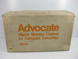 NOS NIB Vintage Advocate Cassette Tape Storage Cabinet  