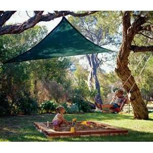  Brunswick Green Shade Sail   16 5 Triangle shaped Patio 