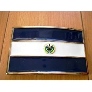  El Salvador Flag Belt Buckle New Blue White Latin Beauty