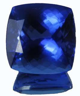 42ct AWESOME D BLOCK AAA COLOR CUSHION CUT TANZANITE  