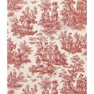  Country Life Toile Garnet Fabric Arts, Crafts & Sewing