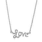   ZIRCONIA CZ STERLING SILVER 925 PUFFED HEART PENDANT NECKLACE  