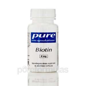  Pure Encapsulations Biotin 8 mg. 60 Vegetable Capsules 