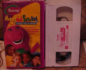 Barney Happy, Mad, Silly, Sad Vhs Video~$2.75 To SHIP~ 045986201003 