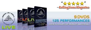 Rock & Roll Hall Of Fame Live 9 DVD Time Life $134.95 610583379396 