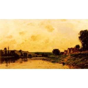   by the Banks of a River, By Delpy Hippolyte Camille 