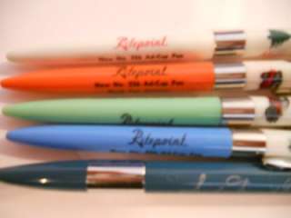 VINTAGELOT OF 5 ADVERTISING PENS RITEPOINT, MORE A306  