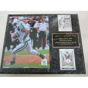  New York Jets Shonn Greene 2 Card Collector Plaque Sports 