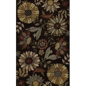  Dalyn Jewel Sable Rug Flowers Wool 5 x 8 (JW2455)