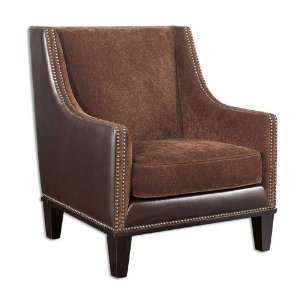  Uttermost 23004 Derek Chair in Coordinated Chestnut Swirl 