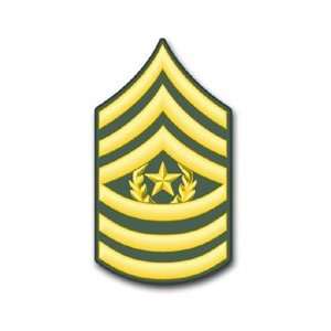 US Army E 9 Command Sergeant Major Rank Insignia vinyl transfer decal 