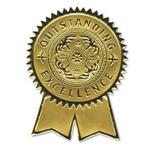  Gold Foil Certificate Seals, Excellence, Embossed Foil 