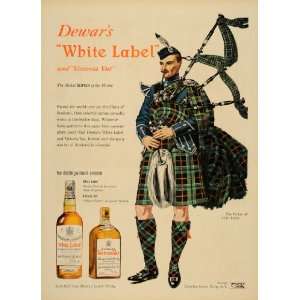  1950 Ad Dewar White Label Scotch Whisky Leslie Clan 