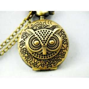  Retro Owl Steampunk Pocket Watch Necklace with a Extra 