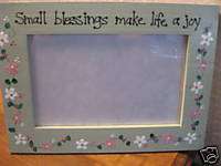 SMALL BLESSINGS JOY   baby family photo picture frame  