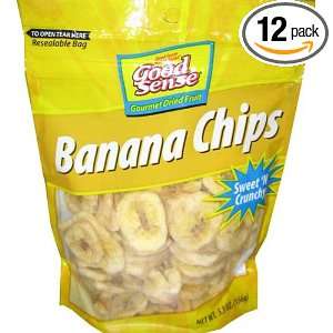 Good Sense Banana Chips, 5.5 Ounce (Pack of 12)  Grocery 