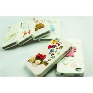  Cute Red Ribbon Girl Hard Case for Iphone 4&4s   (Dreaming 